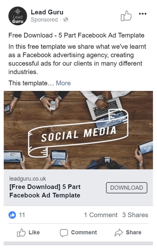 Facebook Ad Template Image Ad