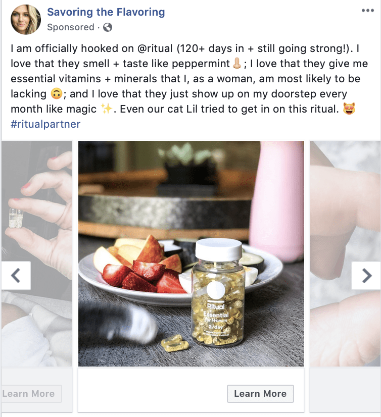 Facebook Ad Types - Carousel Ad Example 2