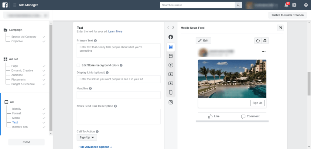Facebook Ads Preview Tool