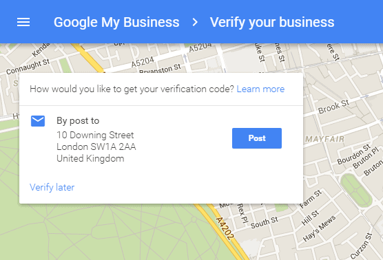 business on google maps