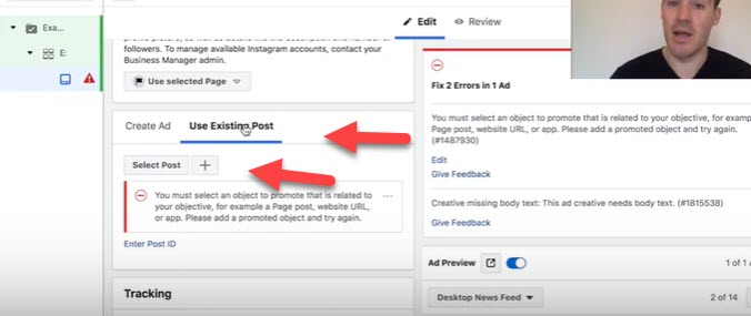 use existing post for facebook brand awareness campaigns