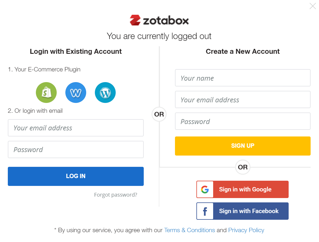 Zotabox Account Sign Up