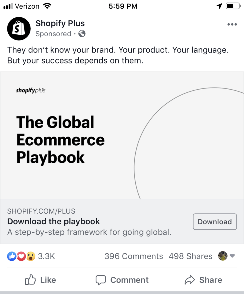 Facebook mobile news feed ads placement